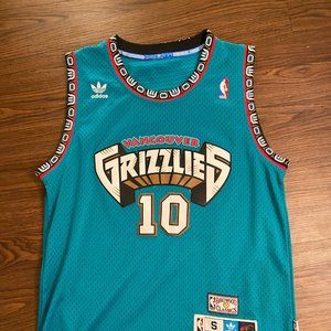 Vancouver Memphis Grizzlies Small Teal Blue Mike Bibby #10 Adidas Jersey